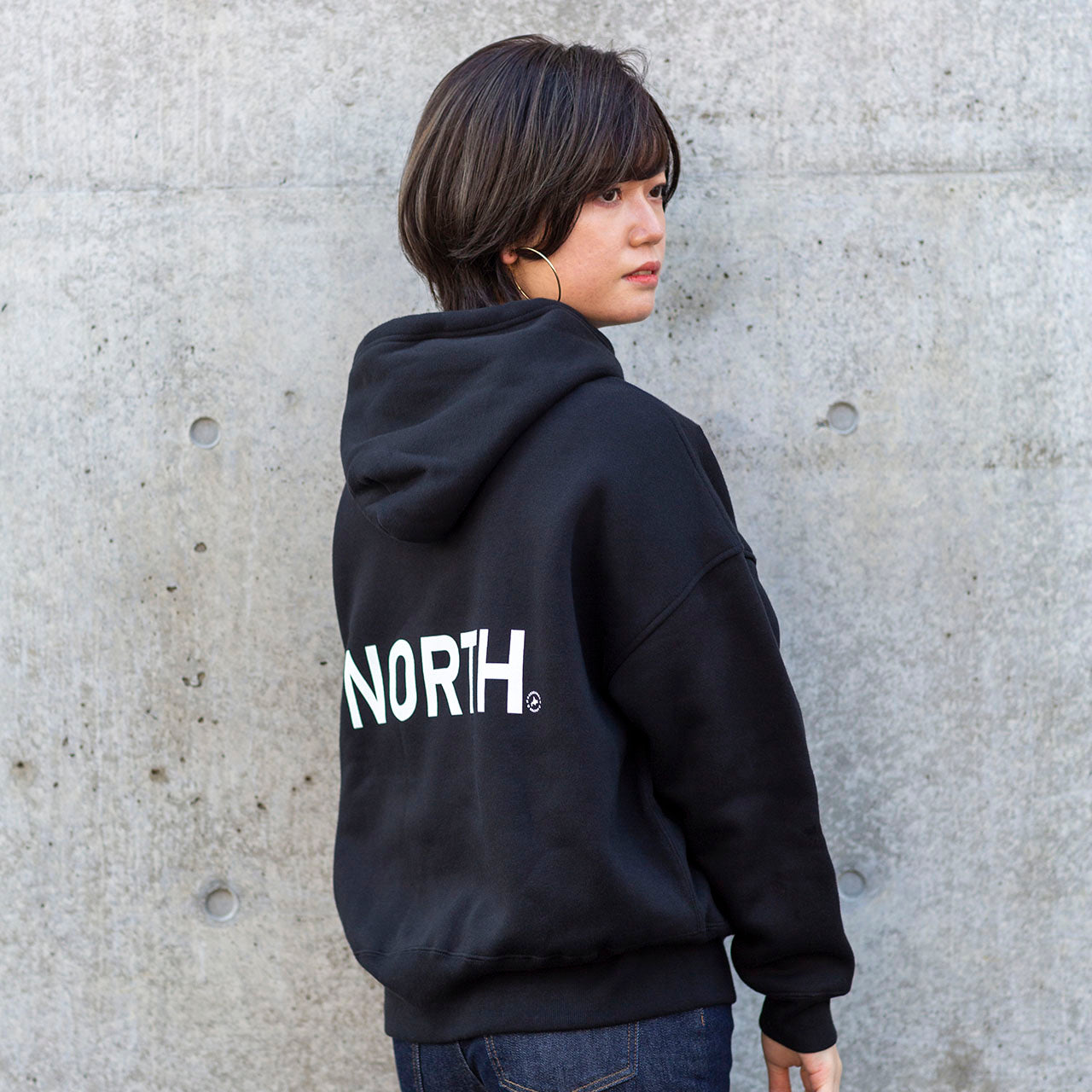 北海道 hokkaido ホッカイドウ Unisex "NORTH" フリース パーカー