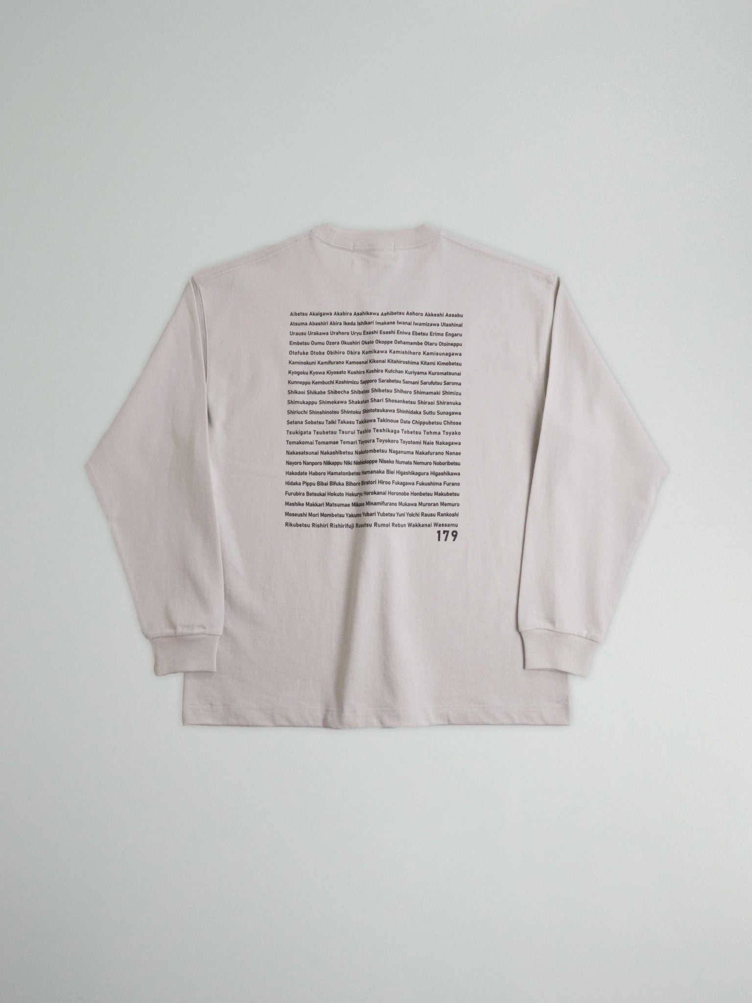 "179" HOKKAIDO LONG SLEEVE TEE -  Heavy 9.1oz