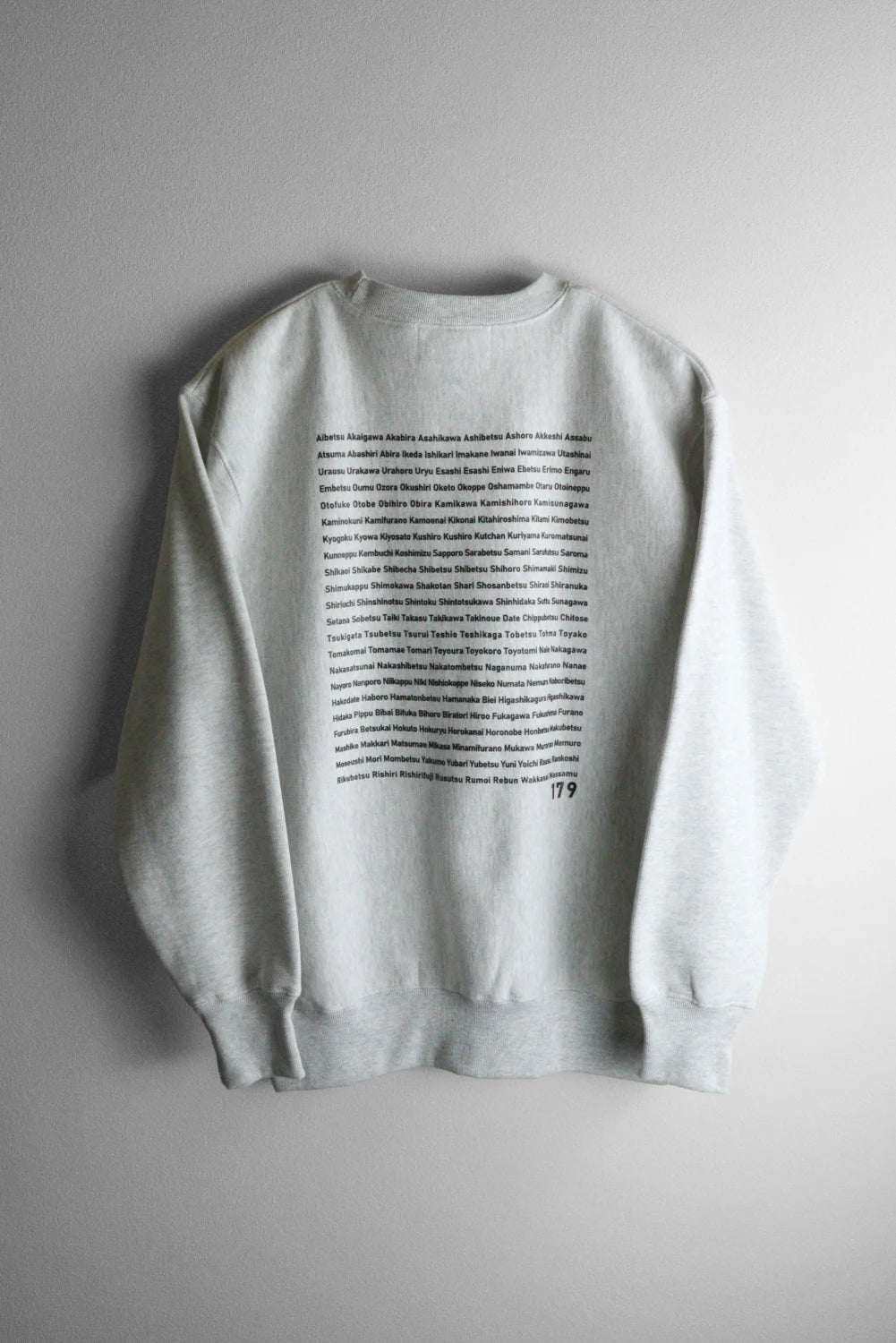"179" HOKKAIDO CREW SWEAT - Warm 12oz