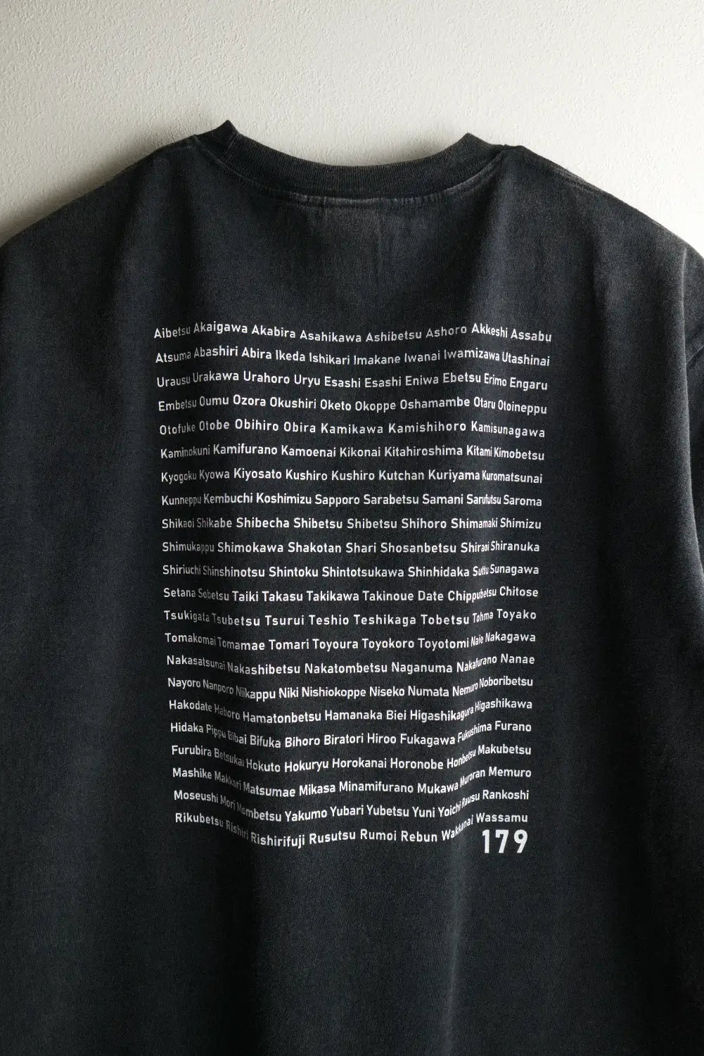 "179" HOKKAIDO TEE - Black Wash - 7月限定