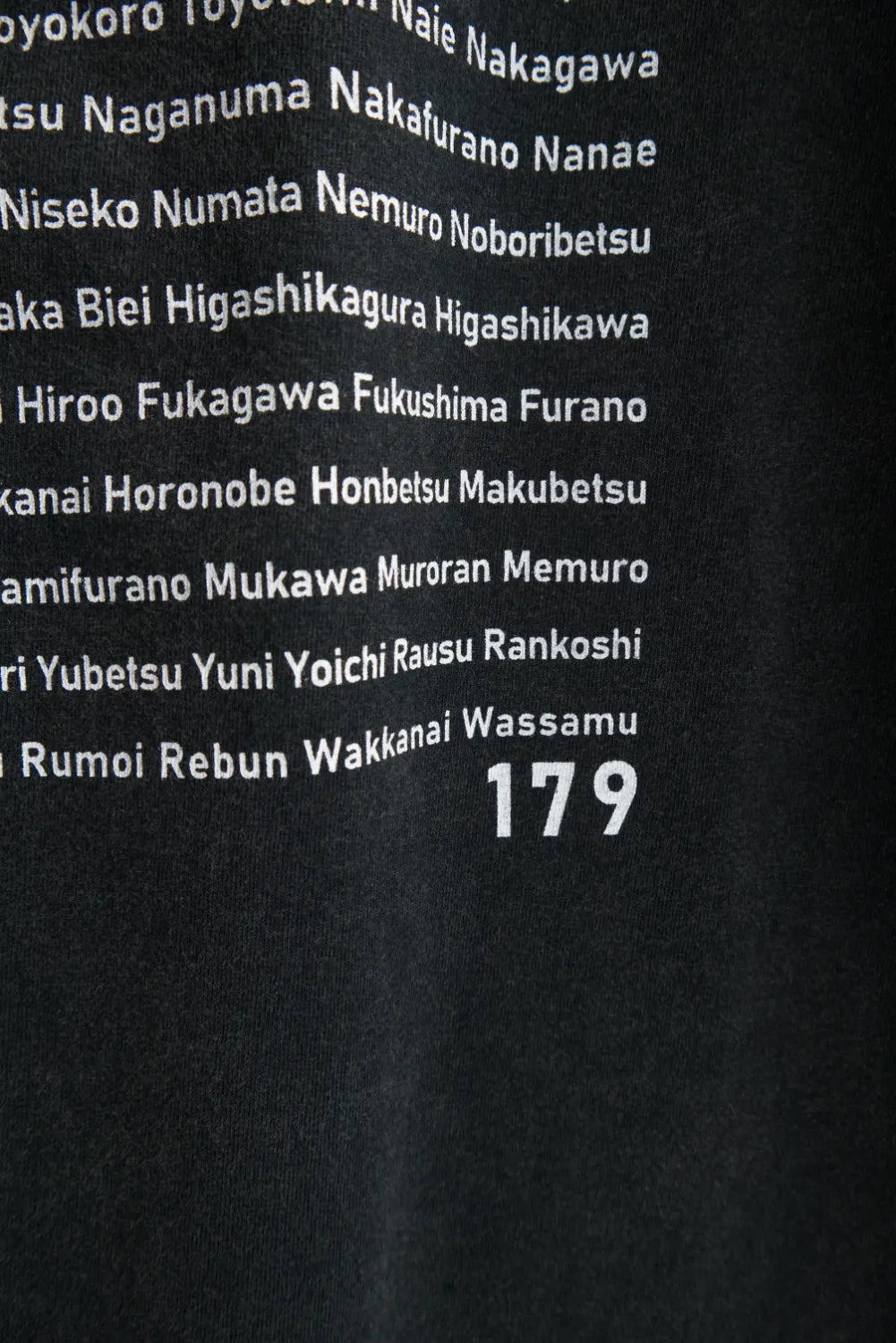 "179" HOKKAIDO TEE - Black Wash - 7月限定