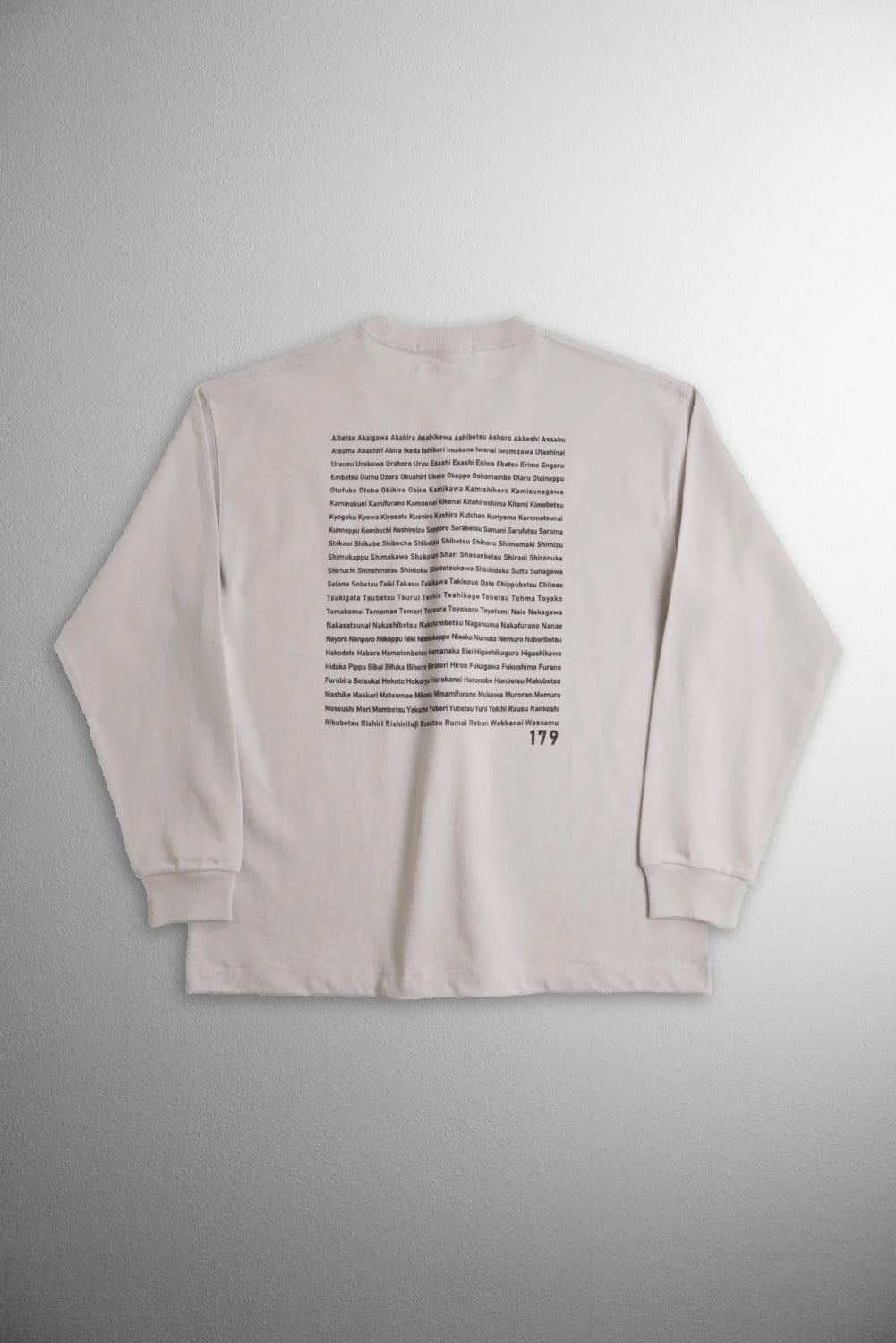 "179" HOKKAIDO LONG SLEEVE TEE -  Heavy 9.1oz