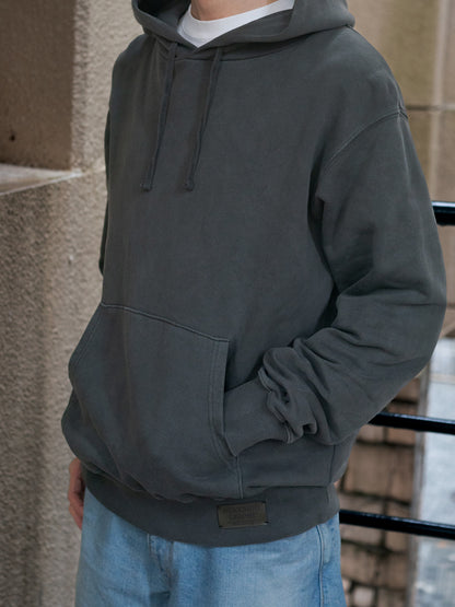 HKDGRP "LEATHER EMBLEM" HOODIE