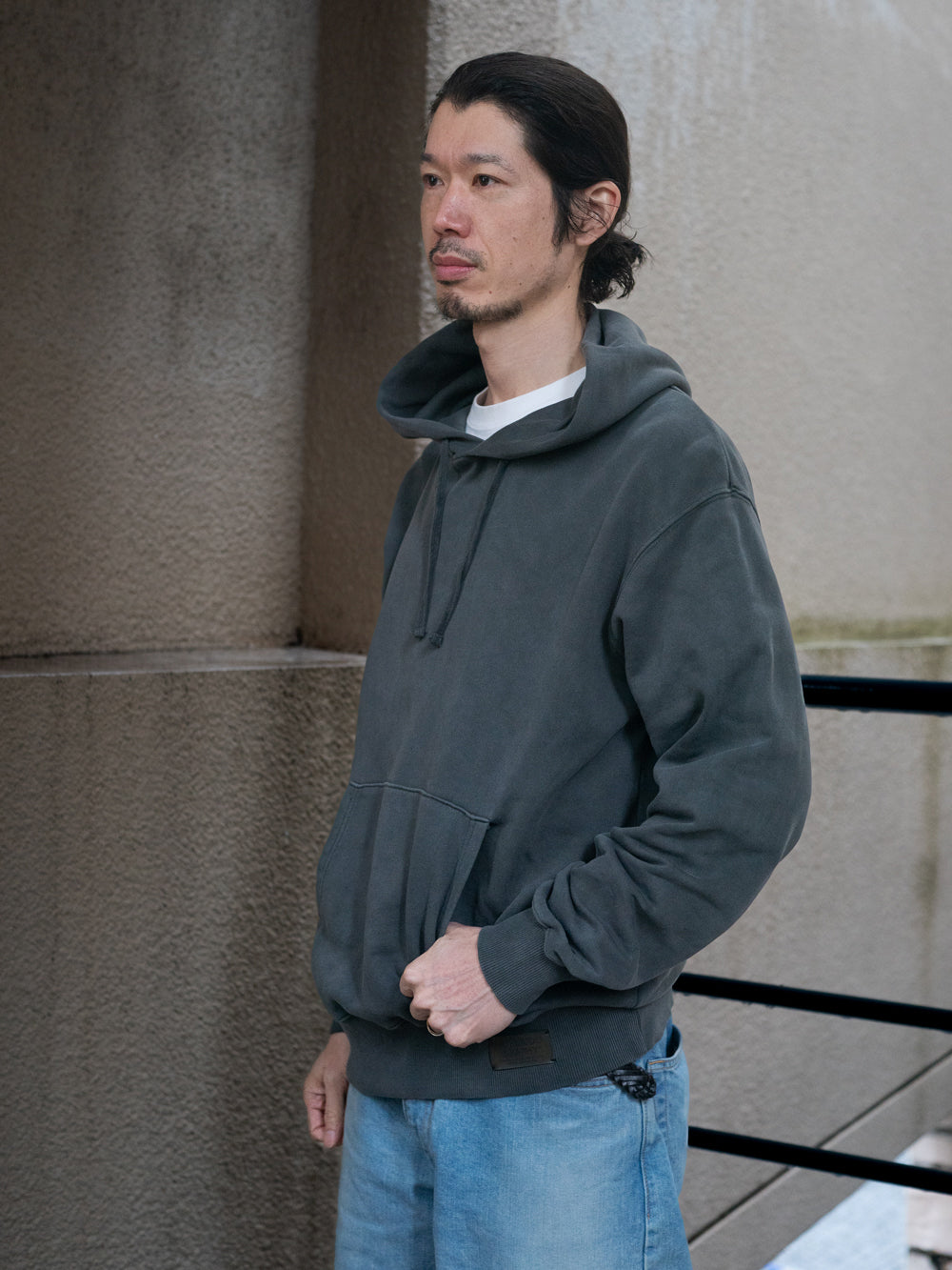HKDGRP "LEATHER EMBLEM" HOODIE