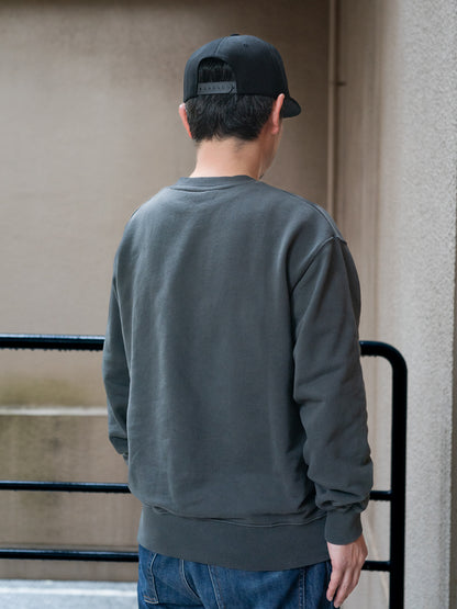 HKDGRP "LEATHER EMBLEM" CREW SWEAT