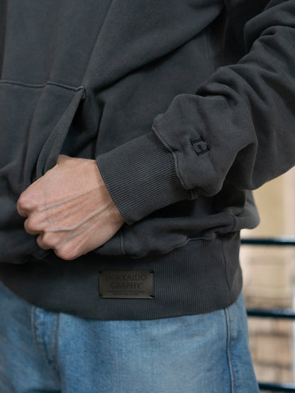 HKDGRP "LEATHER EMBLEM" HOODIE