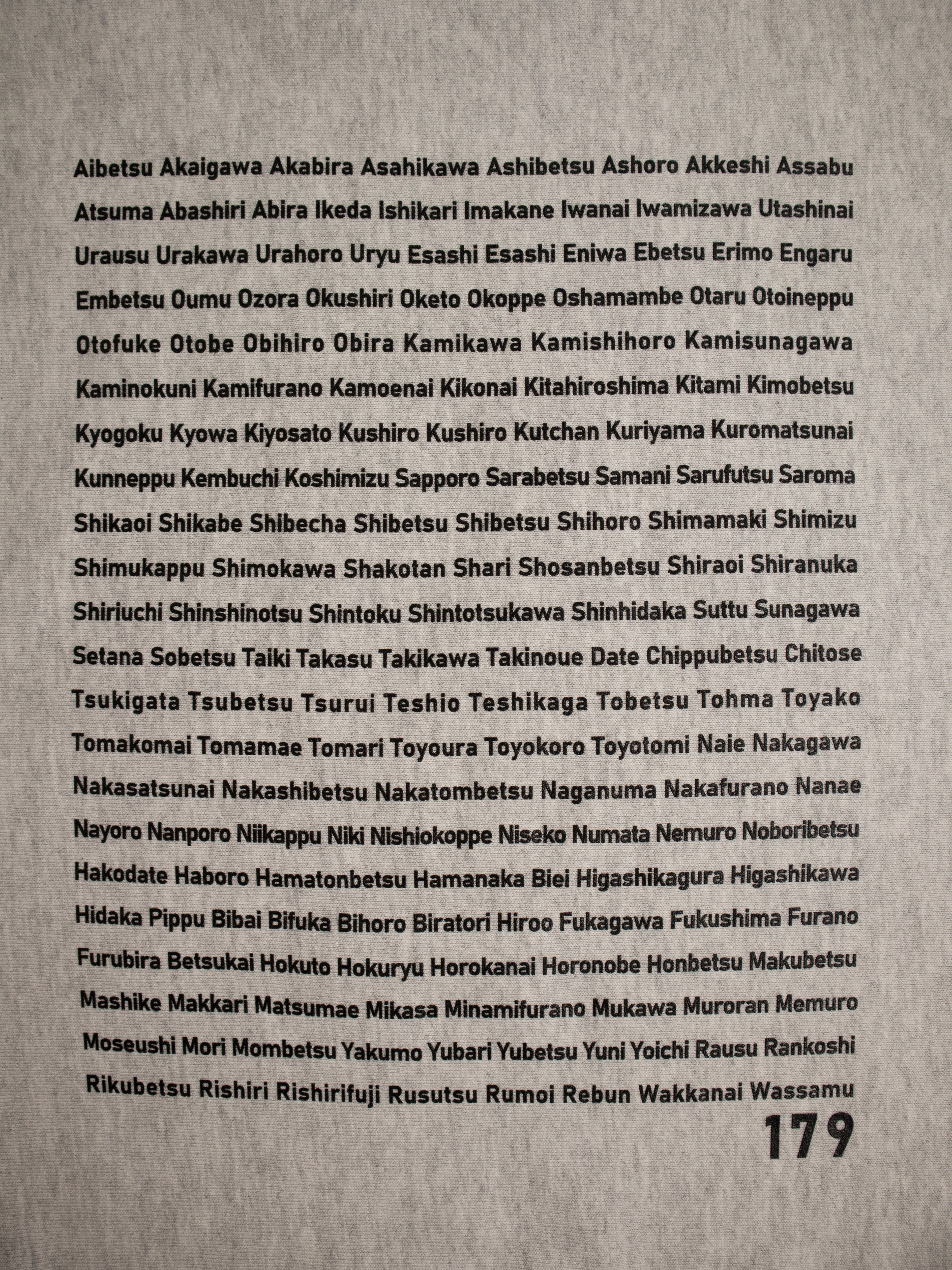 HOKKAIDO "179" CREW SWEAT