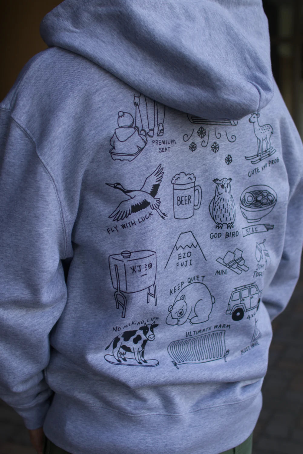 HOKKAIDO "WINTER CLUB" FULL ZIP HOODIE
