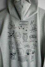 "WINTER CLUB" FULL ZIP HOODIE