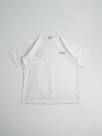 ICE LIGHT Tシャツ 左胸 円形ロゴ 刺繍 ディテール ホワイト