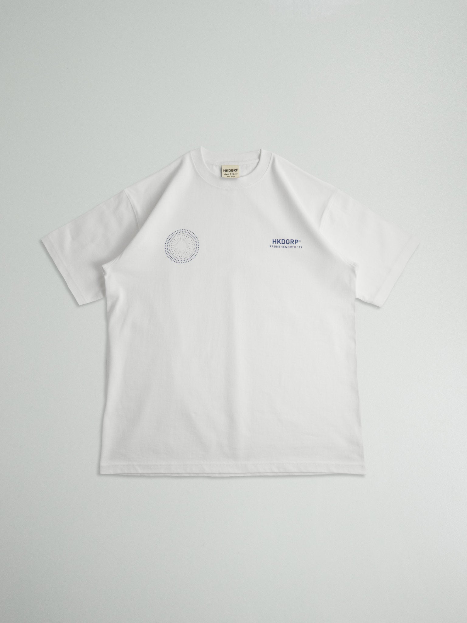 ICE LIGHT Tシャツ 左胸 円形ロゴ 刺繍 ディテール ホワイト